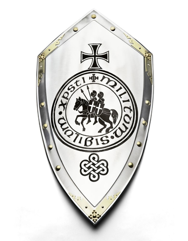 Bouclier des Chevaliers Templiers MARTO – 89 × 44 cm