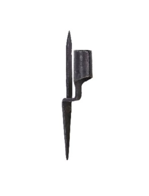 Bougeoir Mural Médiéval Artisanal en Fer – 17 cm