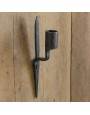 Bougeoir Mural Médiéval Artisanal en Fer – 17 cm