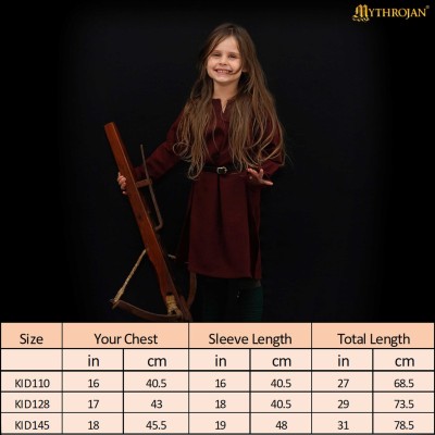 Tunique Viking Médiévale Enfant Marron – 110, 128 et 145 cm
