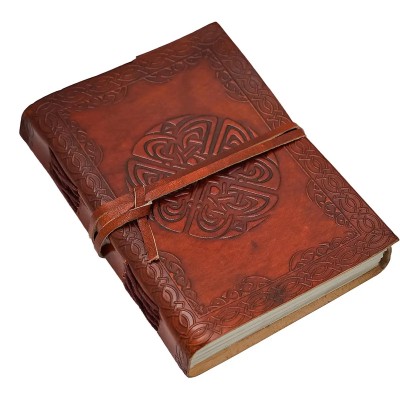 Journal Médiéval en Cuir de Buffle Gaufré – 110 Pages Artisanales