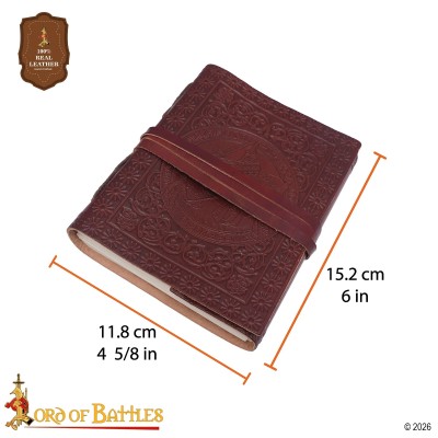 Carnet Médiéval en Cuir – Chevalier Fantastique Gaufré