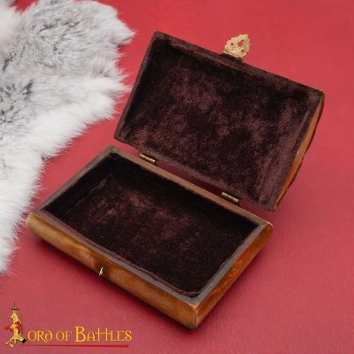 Boîte à Bijoux Viking en Os Véritable et Laiton – Intérieur Velours