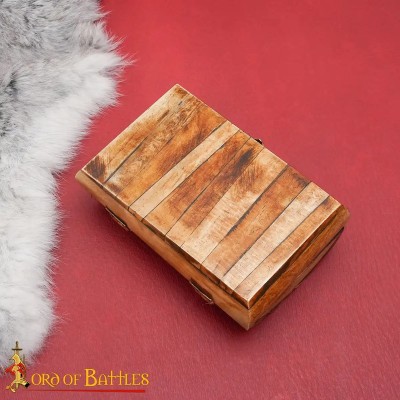 Boîte à Bijoux Viking en Os Véritable et Laiton – Intérieur Velours