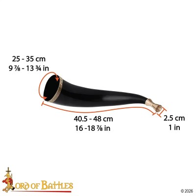 Cor Viking en Véritable Corne de Bœuf et Laiton – Clairon Artisanal