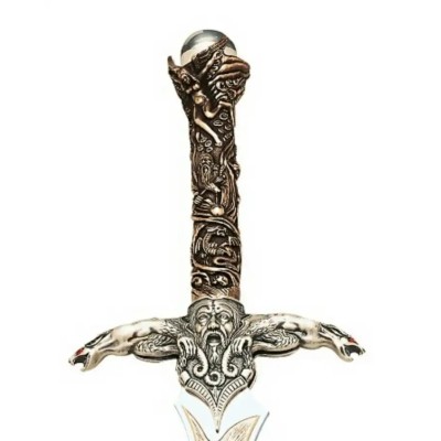 Épée de Merlin Marto – Argent Antique – 120 cm – Fabriquée à Tolède