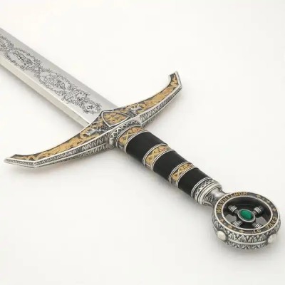 Épée de Robin des Bois Marto – Argent et Or – 125 cm – Tolède