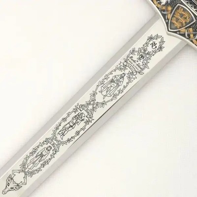 Épée de Robin des Bois Marto – Argent et Or – 125 cm – Tolède