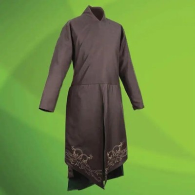 Tunique Elfe Verte Brodée Or – Costume Médiéval Fantasy Femme