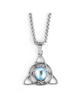 Collier Nœud Celtique Triquetra en Acier Inoxydable