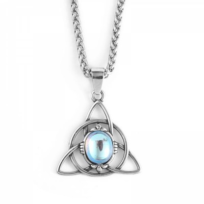 Collier Nœud Celtique Triquetra en Acier Inoxydable