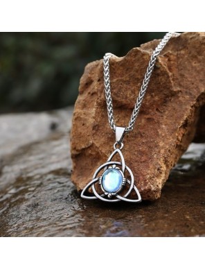 Collier Nœud Celtique Triquetra en Acier Inoxydable