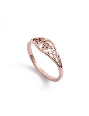 Bague celtique femme cuivre acier inoxydable – Entrelacs médiévaux