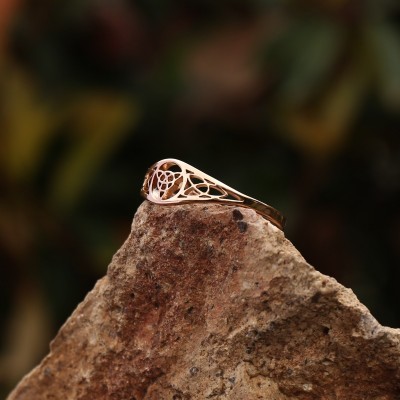 Bague celtique femme cuivre acier inoxydable – Entrelacs médiévaux