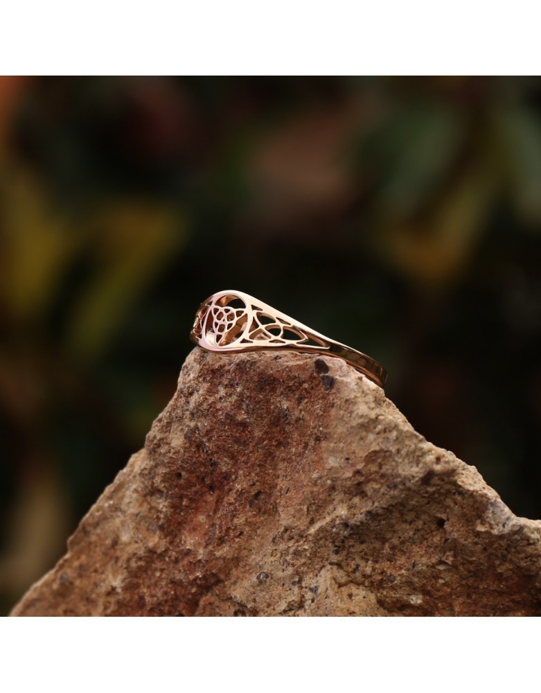 Bague celtique femme cuivre acier inoxydable – Entrelacs médiévaux