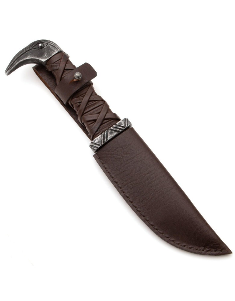 Hache Viking Avec Couteau 2-en-1 - Lame Acier Carbone - CraftTal Fait Main