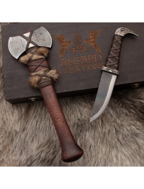 Coffret Hache et Couteau Viking - LA FORGE DES CHEVALIERS®