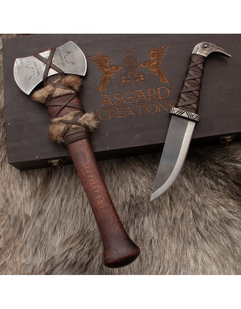 Coffret Hache et Couteau Viking - LA FORGE DES CHEVALIERS®