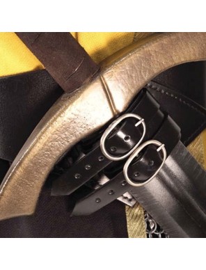 Ceinture d'épée médiévale en cuir noir - la forge des chevaliers®