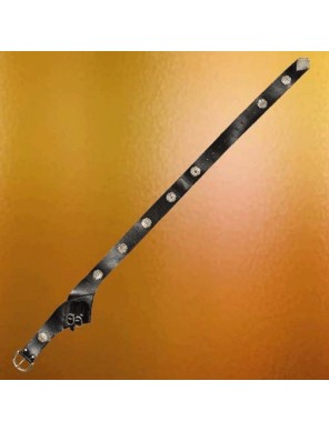 Ceinture d'épée médiévale en cuir noir - la forge des chevaliers®