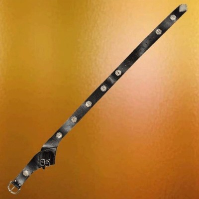 Ceinture d'épée médiévale en cuir noir - la forge des chevaliers®