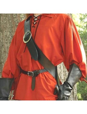 Baudrier Main Droite en cuir - la forge des chevaliers®