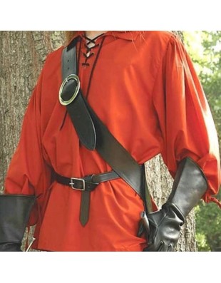 Baudrier Main Droite en cuir - la forge des chevaliers®