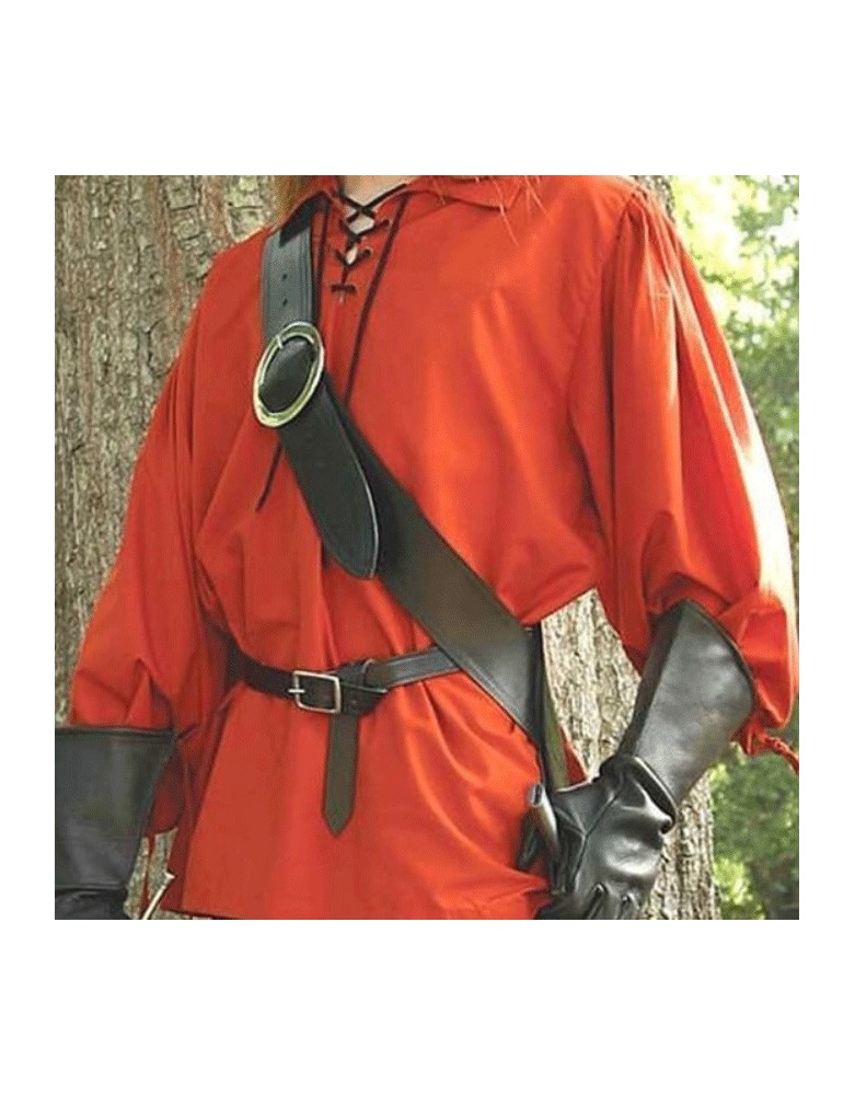 Baudrier Main Droite en cuir - la forge des chevaliers®