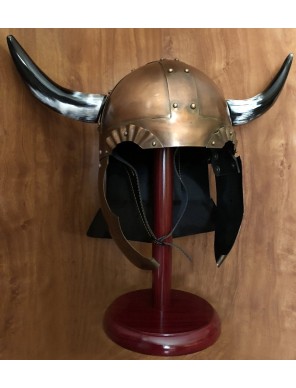 Casque viking avec cornes - la forge des chevaliers®