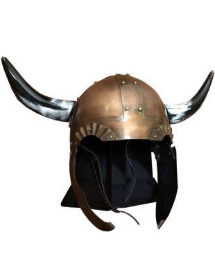Casque viking avec cornes - la forge des chevaliers®