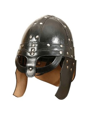Casque viking en cuir - la forge des chevaliers®