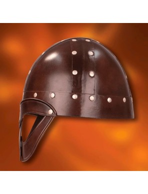 Casque viking Vendel en cuir - la forge des chevaliers®