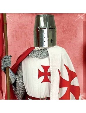 Cape de Chevalier Templier - Doublure Rouge - la forge des chevaliers®