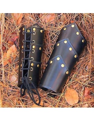 Paire de Protège-Bras en Cuir - la forge des chevaliers®