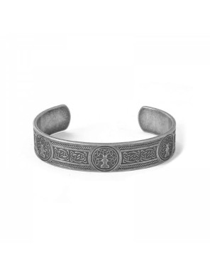Bracelet Viking  Yggdrassil couleur Argent Antique - la forge des chevaliers®