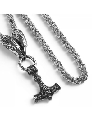 Collier avec pendentif Mjolnir - la forge des chevaliers®
