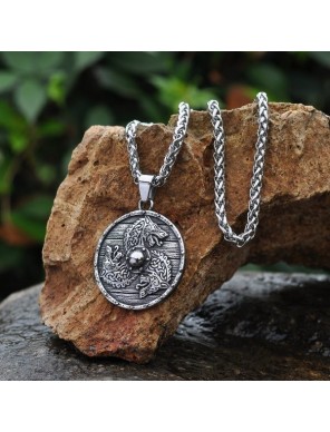 Collier Bouclier Loup Viking - la forge des chevaliers®