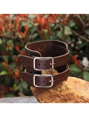 Bracelet Mjolnir en cuir véritable - LA FORGE DES CHEVALIERS®