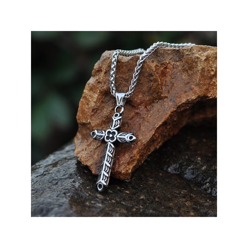 Collier Croix Celtique En Argent Sterling 925 - Pendentif Nordique Viking - Pour Femme Ou Homme - Foi Et Héritage
