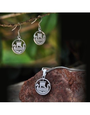 Parure Collier et Boucles d'Oreilles Viking - la forge des chevaliers®.