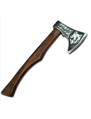 Hache Viking en acier damassé - la forge des chevaliers®