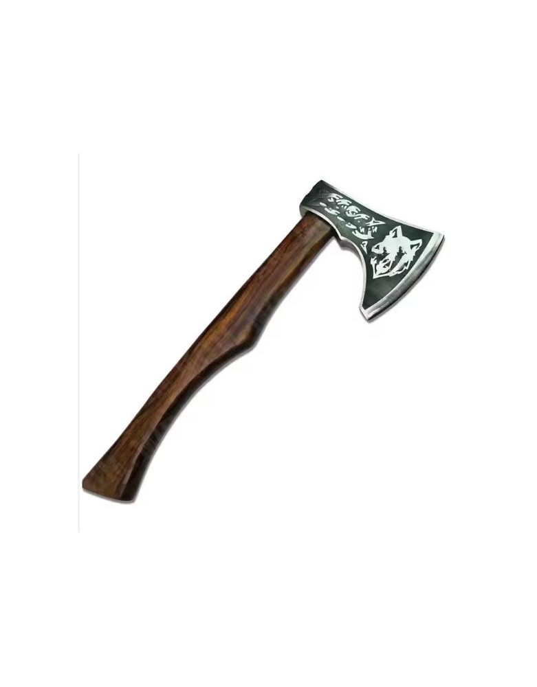 Hache Viking en acier damassé - la forge des chevaliers®