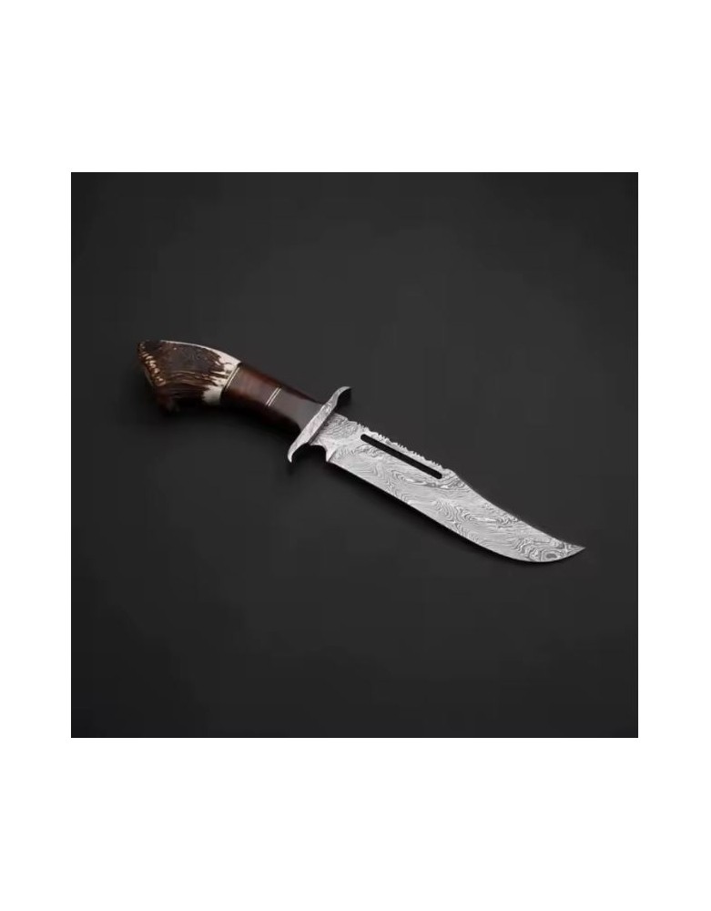 Couteaux avec étui en cuir et manche en bois - la forge des chevaliers®
