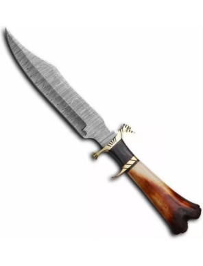 Couteau fait main en acier avec manche en bois - LA FORGE DES CHEVALIERS®