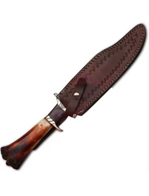 Couteau fait main en acier avec manche en bois - LA FORGE DES CHEVALIERS®