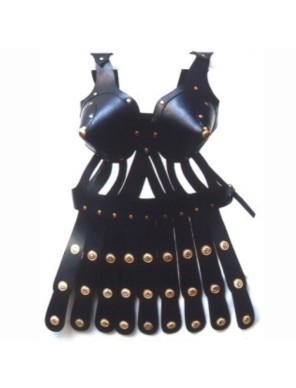 Armure médiévale Femme cuir noir - La Forge des Chevaliers®