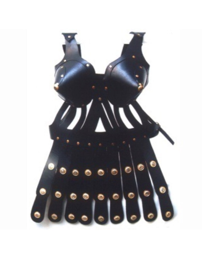 Armure médiévale Femme cuir noir - La Forge des Chevaliers®