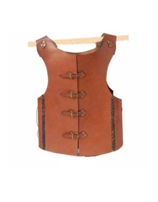 Armure plastron en cuir marron - La Forge des Chevaliers®