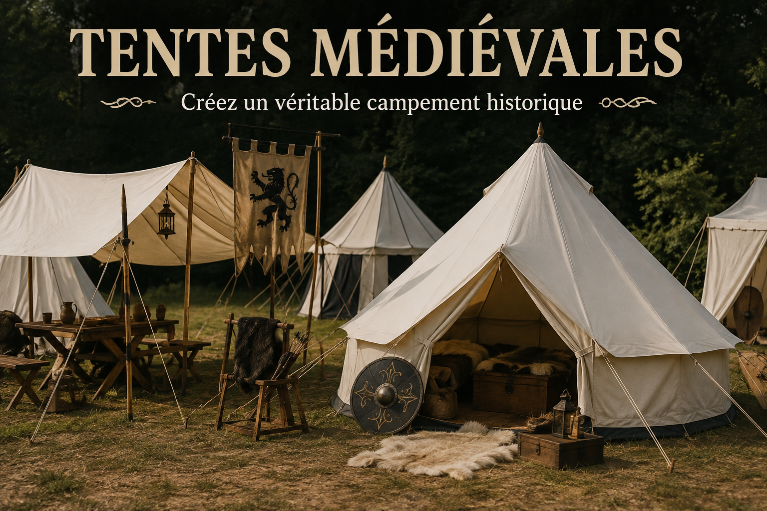 Tentes mediévales et historiques, vikings et fantastiques