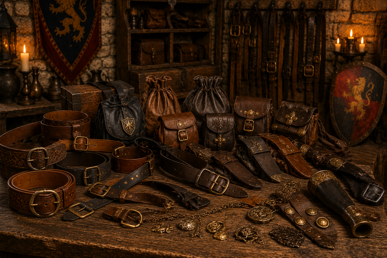 Ceintures, bourses et accessoires du Moyen Âge